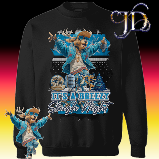 Reindeer Ugly Christmas Sweater Sweatshirt or TEE