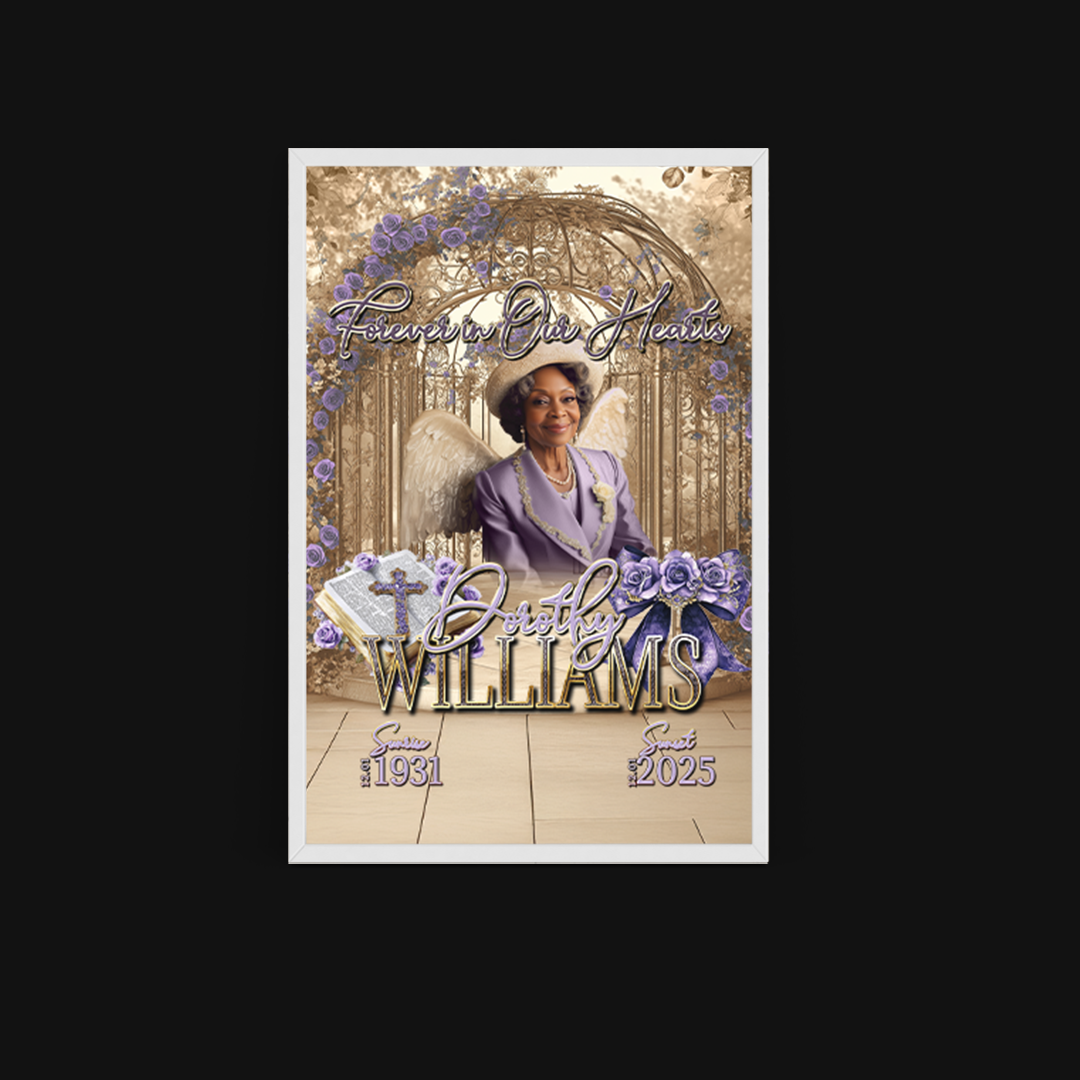 36×24 Memorial Poster Sign — Celebration of Life Welcome Display