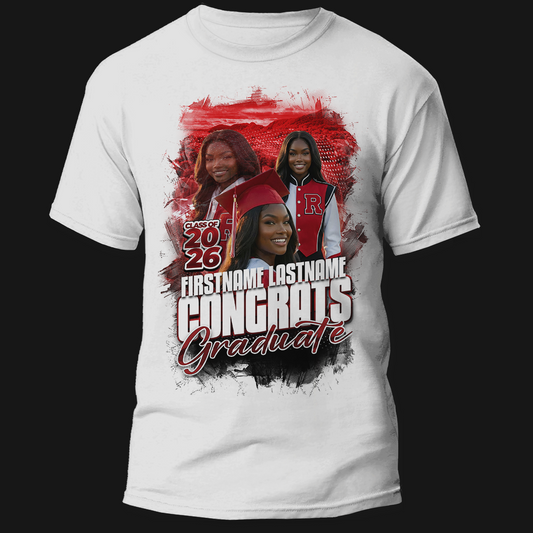 Custom Graduation Shirt — 13×19 Front Design (Class of 2026)