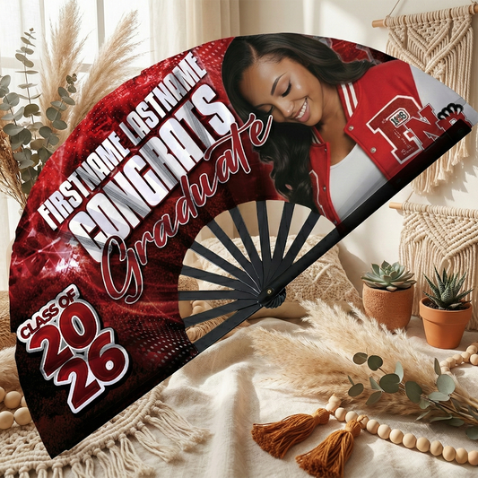 Personalized Graduation Fan | Custom Photo Senior Fan 2026