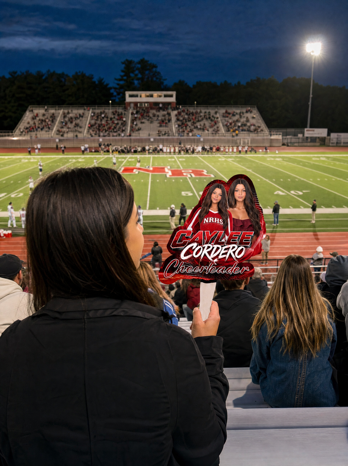 NRHS Premium Handcrafted Personalized Layered Rally Fan
